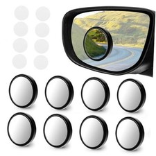 8 Pack Blind Spot Car Mirrors, 2" Round HD Glass Side View Mirror Blindspot