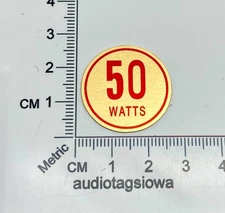 Fairchild Model 260 Power Amplifier 50 Watt Round Cage Badge Self Stick Aluminum