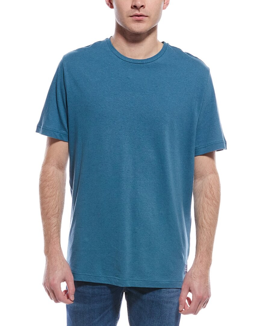 Ps By Paul Smith Regular Fit Linen-Blend T-Shirt Men's Blue S