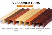 PVC CORNER WOOD EFFECT PLASTIC ANGLE VARIOUS SIZES 90 DEGREE TRIM - 1 METRE