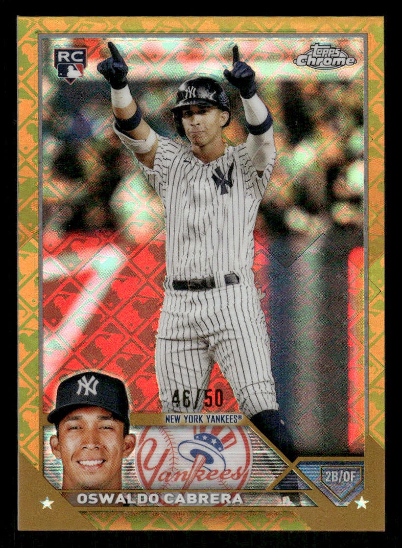 2023 Topps Chrome Logofractor Edition #69 Oswaldo Cabrera Gold Refractor #/50