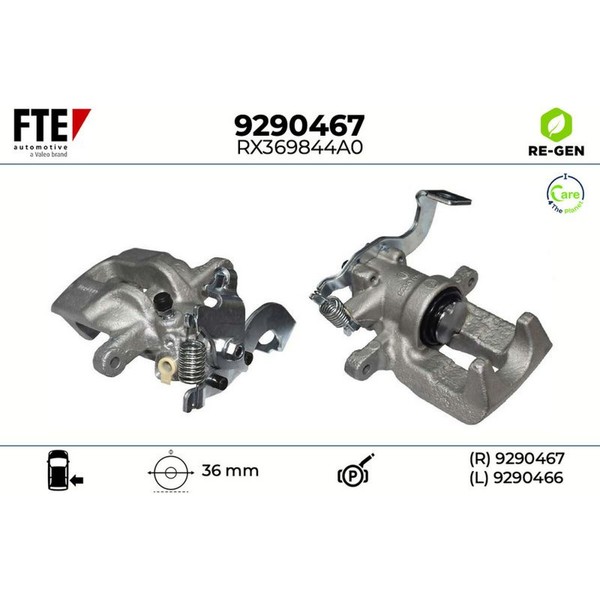 FTE 9290467 Bremssattel FüR Toyota Auris Corolla VAN E15 E18 ZRE1-image