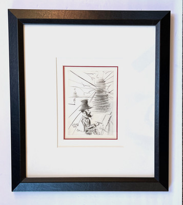 Salvador DALI Etching Toulouse-Lautrec IMMORTALS OF ART Certified Signed Framed