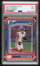 2024 Donruss Optic Rated Rookie One Hundred Prizm Malik Nabers PSA 9 MINT 19b1