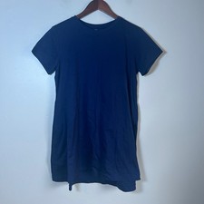 Uniqlo Navy Blue Basic T Shirt Dress Short Sleeve Women Size S