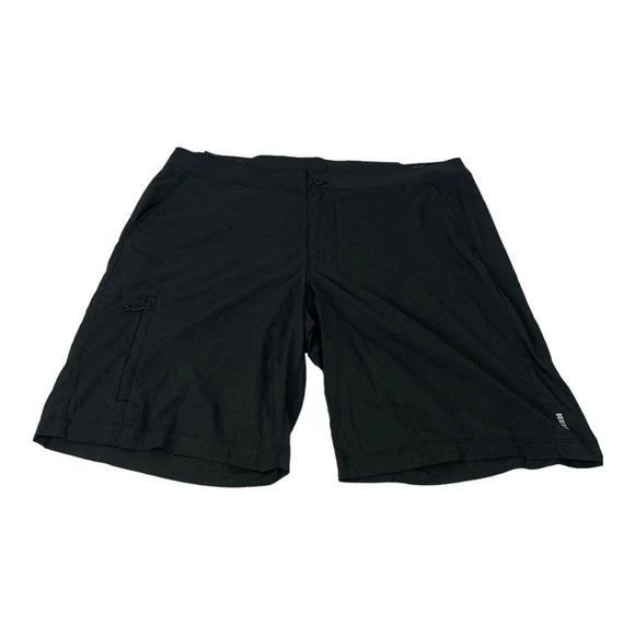 REI Co-op Mens Black Hiking Shorts XL Nylon Blend Mid-Length Adjustable Waist