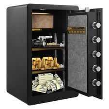 73L LARGE STRONG STEEL SAFE KEY HIGH SECURITY HOME OFFICE MONEY CASH SAFETY BOX