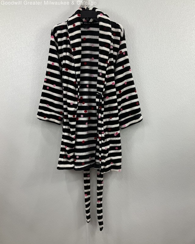 Kate Spade Women Black/White/Pink Bathrobe Size XS/S