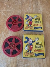 VTG 1950s Disney 8mm Home Film Reel Lot of 2 Dog Catcher Mickey  Super Service