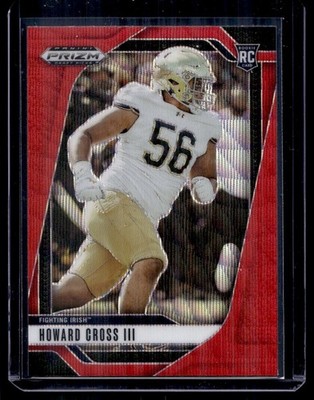 2025 Panini Draft Picks Prizm Red Wave Howard Cross III RC Notre Dame Fighting