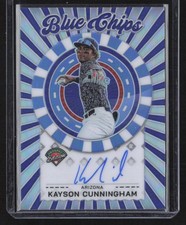 2025 Panini Prospect Edition Blue Chips Auto Kayson Cunningham Silver Prizm Auto