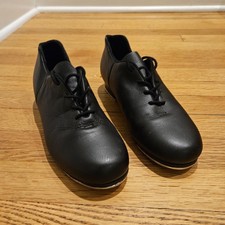 Capezio Downtown Leather Tap Shoes, Size 6M, Black, Very Lightly Used