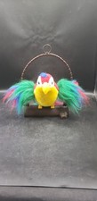 Animated Plush Parrot On Swing Repeats What You Say
