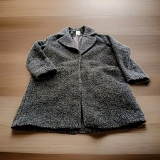 H&M LOOG Mantel Wool Blend Gr. M  40 42  braun meliert 34% Wolle Jacke 