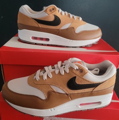 NEW AUTHENTIC NIKE AIR MAX 1  ESSENTIAL ''FLAX BRITISH TAN'' MEN'S US 9.5