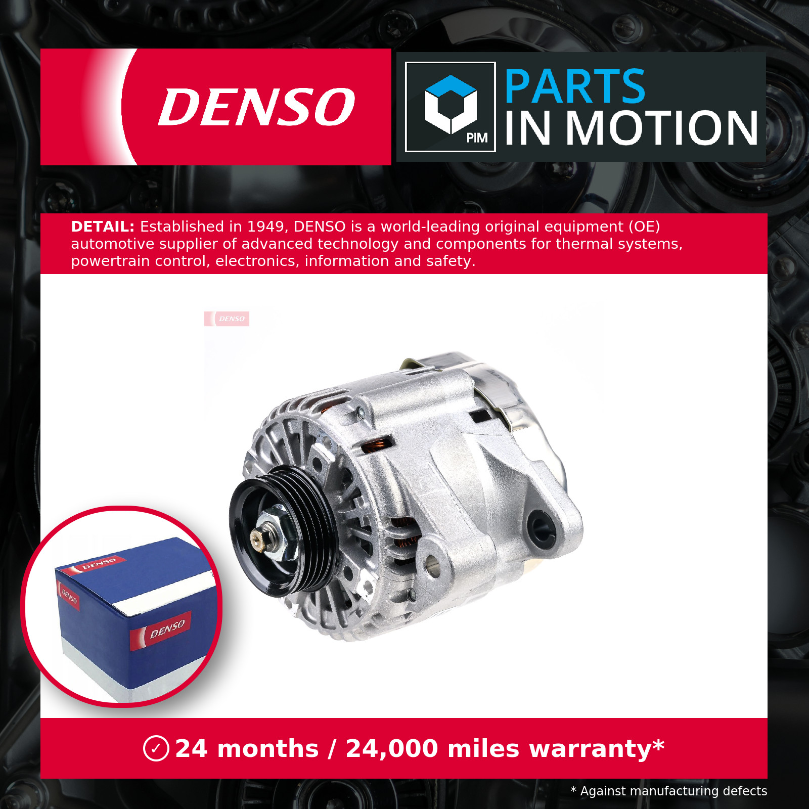 Alternator fits DAIHATSU TERIOS J1, J102 1.3 00 to 06 K3-VE Denso 2706097401 New - Image 3
