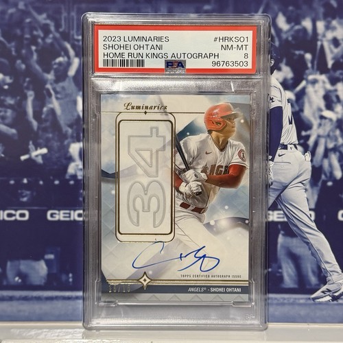 2023 Topps Luminaries Shohei Ohtani Home Run Kings Auto /15 PSA Autograph Card