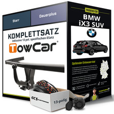 Für BMW iX3 SUV Typ G08 Anhängerkupplung starr +eSatz 13pol 07.20- NEU