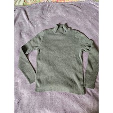 Vintage Lauren Ralph Lauren gray/green cotton turtleneck sweater, Size Medium