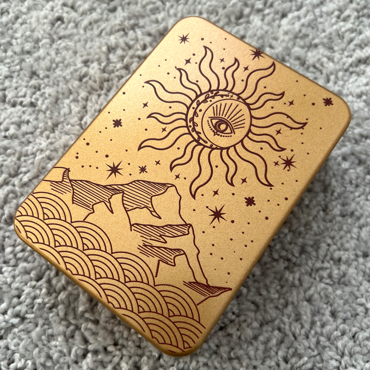 1910 Vintage Classic Tarot Standard 78 Cards Gold Tin with Double