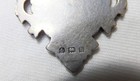 VINTAGE ANTIQUE BRITISH SILVER POCKETWATCH FOB WITH STAMPED CREST CHARM — photo 10