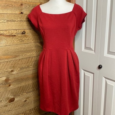 Diane Von Furstenberg Anka Y2K Red Midi Dress Size 12