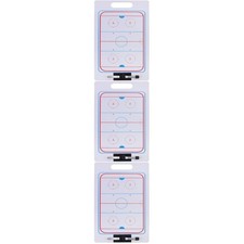 3Pcs Hockey Training Board PVC Reusable Clipboard for Kids Coaching