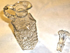 VTG Anchor Hocking Wexford Glass Oil Vinegar Cruet Decanter Clear Diamond Design — photo 3