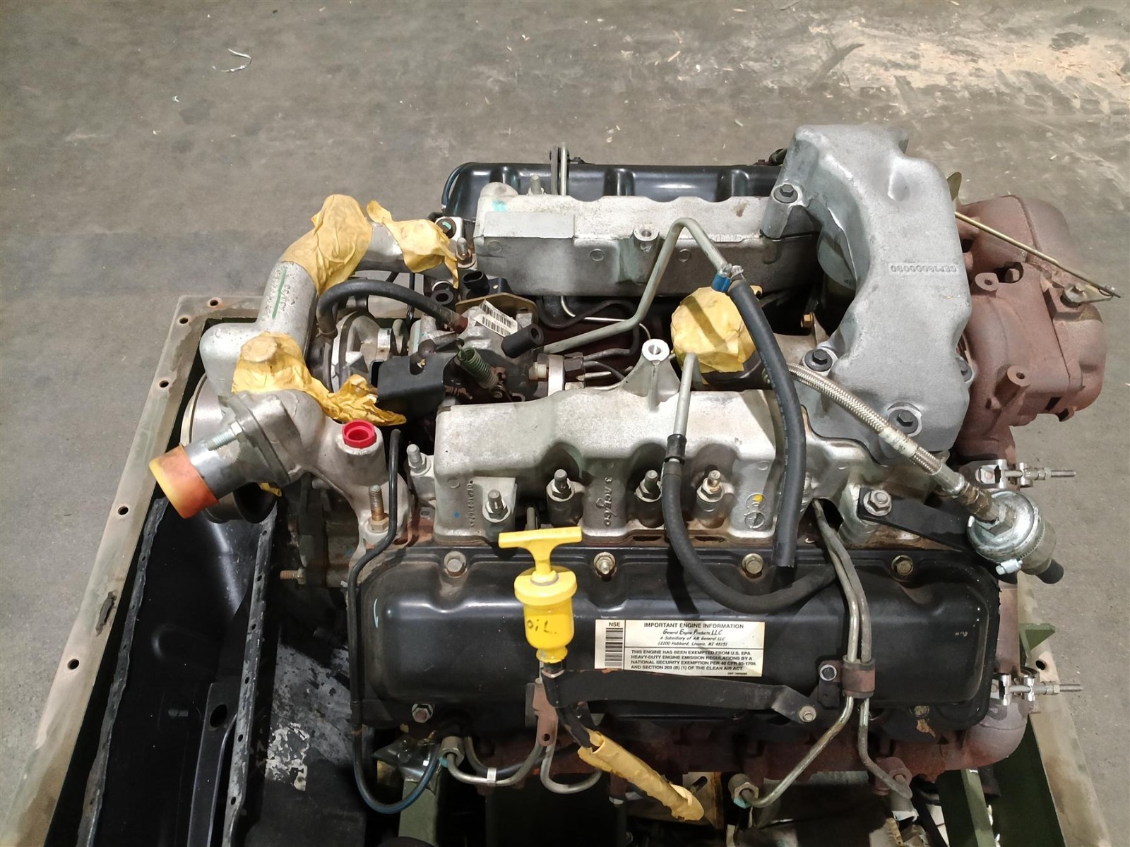 GM 6.5L V8 Turbo Diesel Engine Humvee Military Pull HMMWV - For Parts ...