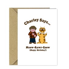 Charley Says Birthday Card – Funny retro 70s Public Service Nostalgia
