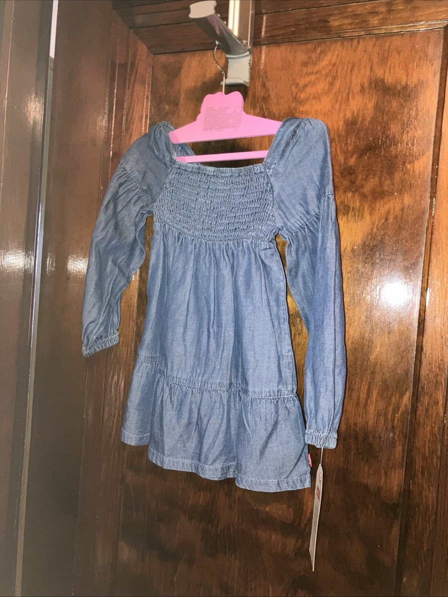 levi's denim dress long sleeve Girls Smocked Size 24 mos Cotton Blend NWT Colour:FLORAL PRINT Aloruh Women's Elegant White SEPT26Wk2 Womens dresses Whether for training or