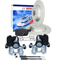 Bosch Bremsscheiben 300Mm BeläGe + Bremssattel Set Hinten FüR Tiguan AD1 Passat