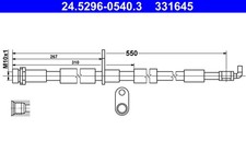 BREMSSCHLAUCH FÜR FORD KUGA II (DM2) - ATE 24.5296-0540.3