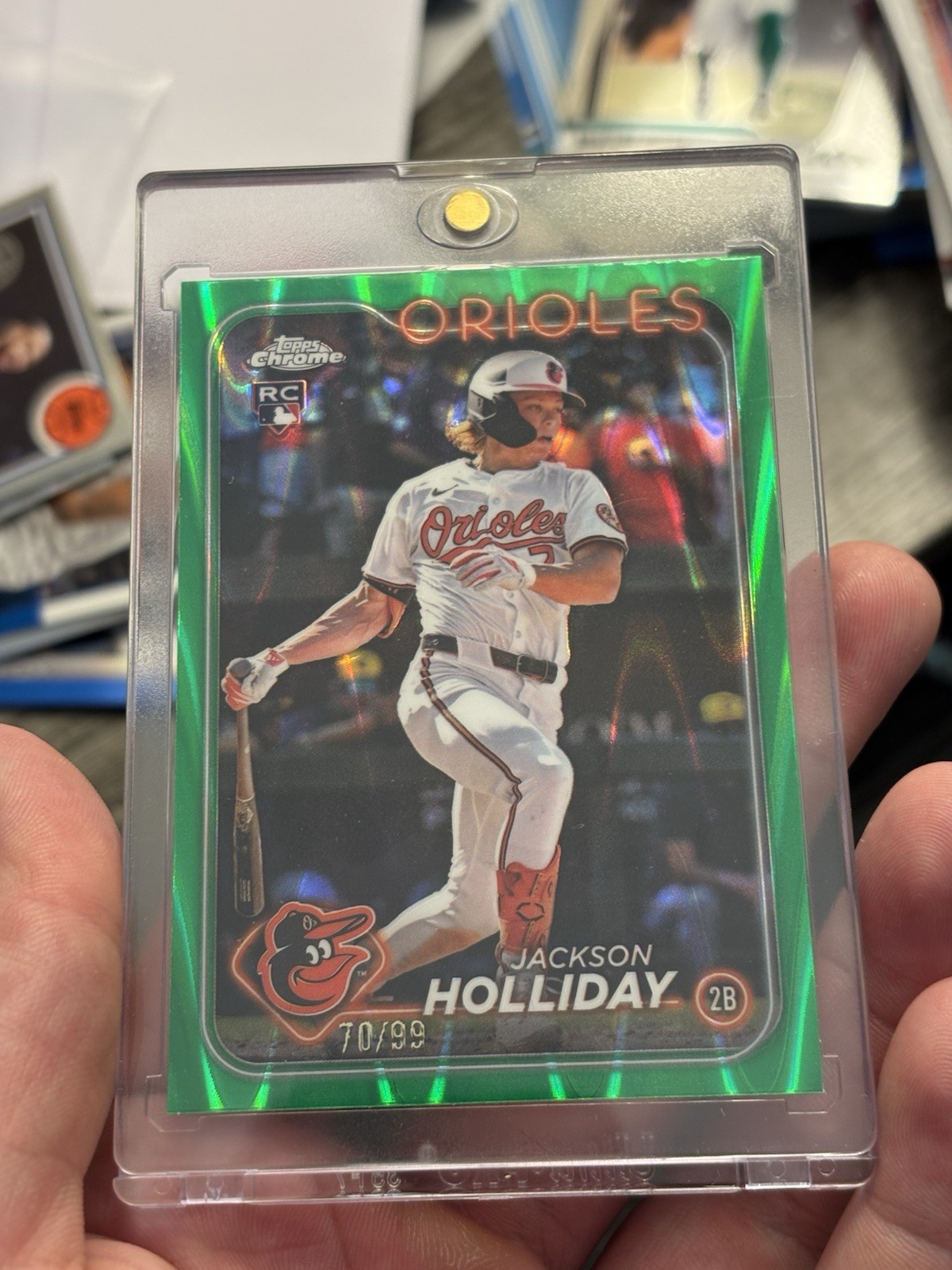 2024 Topps Chrome Update Jackson Holliday USC200 Green RayWave Refractor /99