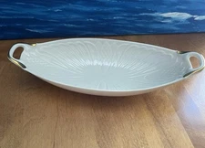 VTG Lenox Relish Dish Ivory w/24K Handpainted Gold Trim - USA  New