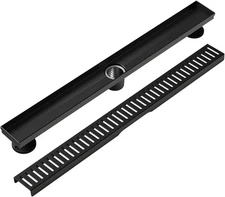 WEBANG 48IN09AMB 48 Inch Shower Linear Black Drain Rectangular Floor Drain,