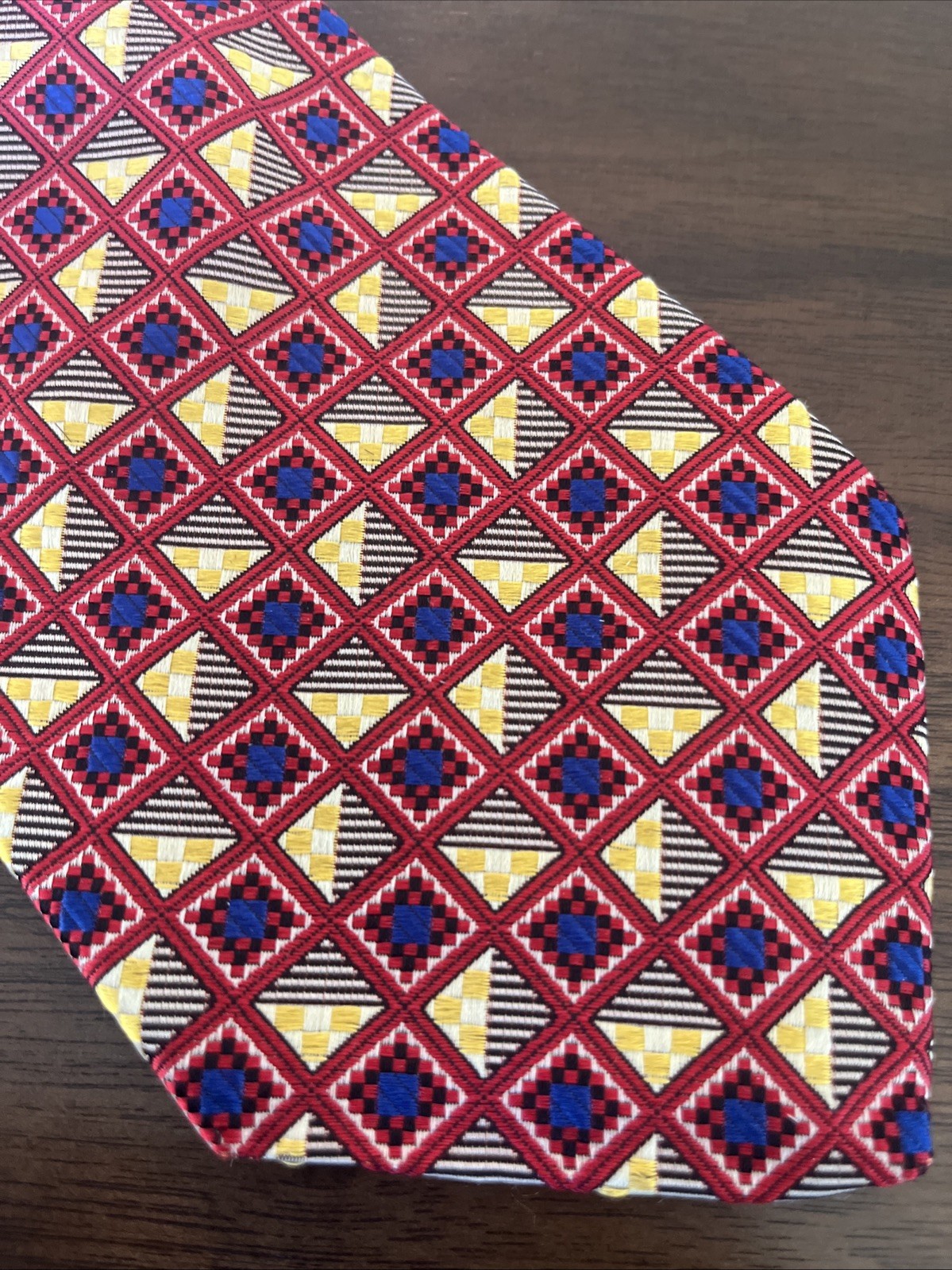 ROBERT TALBOTT Studio NORDSTROM Red Geometric Abs… - image 1