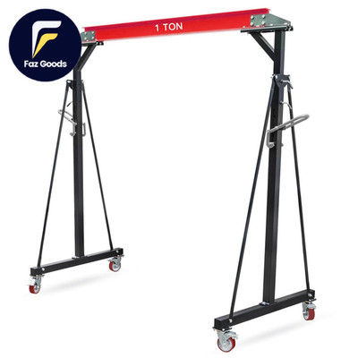 1 Ton Gantry Crane Compatible with Chain Hoist 8-12 FT Adjustable Height 2200