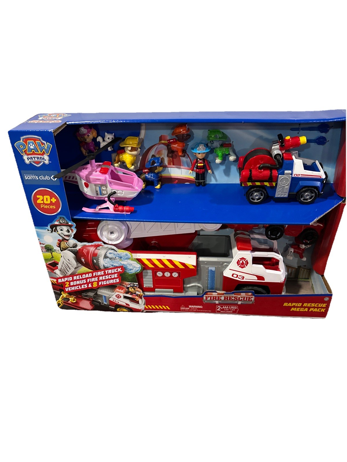 PAW Patrol Rapid Fire Rescue Mega Pack Playset, 4 Vehicle + 