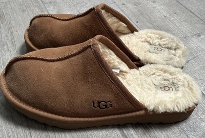 UGG Chestnut Brown Suede Shearling-Lined Slippers UGG® Elea Slip-On Chestnut | Dear Lucy main image 2