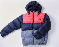 The North Face Down Jacket Reversible 550 Puffer Youth Medium 10/12 Black Red