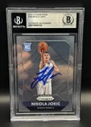 NIKOLA JOKIC signed 2015-16 PANINI PRIZM ROOKIE CARD #335 w/ COA BECKETT SLAB