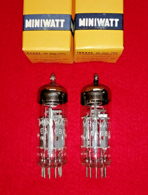 1x EABC80 PHILIPS MINIWATT NOS NEU Röhre geprüft Tube NEW 6AK8 6T8 Valve Valvula