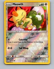 Meowth Common SM - Unbroken Bonds Reverse Holo 147/214 LP on eBay