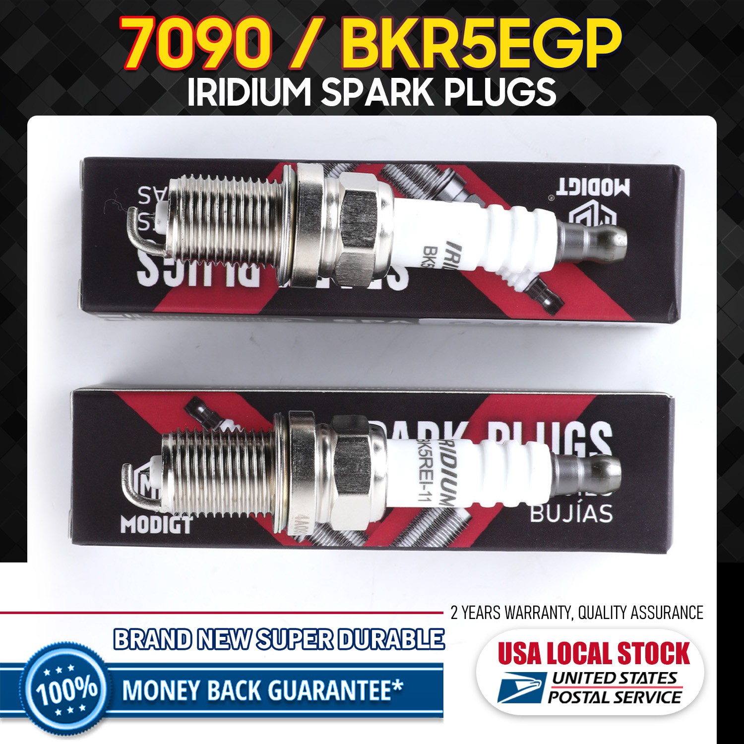 OEM QUALITY Laser Iridium Spark Plugs 4 For NGK 7090 BKR5EGP For Nissan Altima