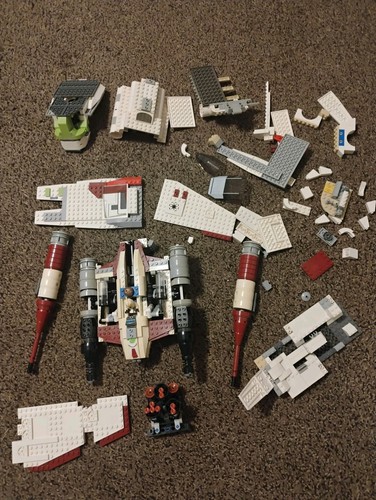 LEGO 7674 V-19 Torrent Star Wars Clone Wars 7676 Not Complete Please Read
