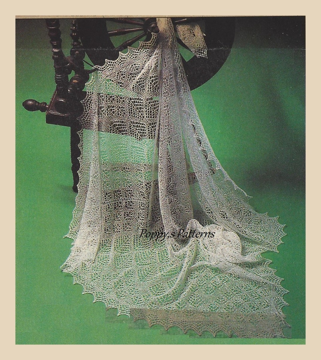 Baby Lace Cobweb Shetland Shawl Knitting Pattern Heirloom Vintage 1ply  958