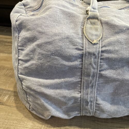 Vintage Looney Tunes Bugs Bunny Tweety Sport Denim Duffel Tote Bag Tax Sylvester - Picture 16 of 23
