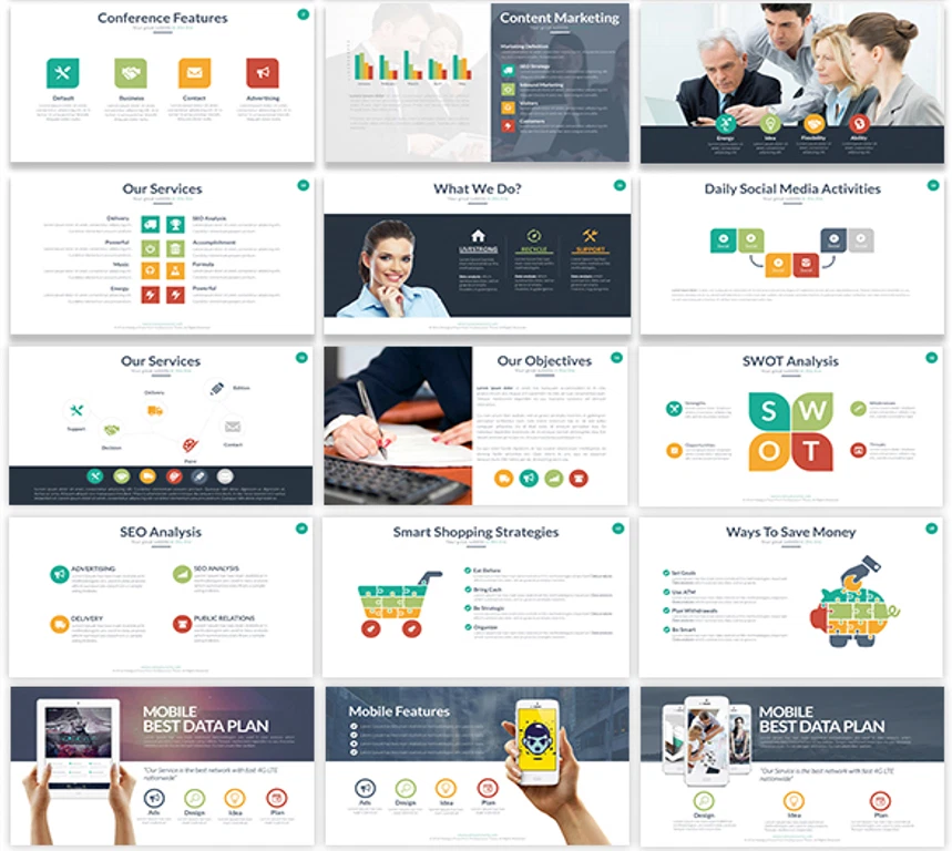 Multipurpose Microsoft PowerPoint Presentation Templates - Bronze Package - Image 4 of 4