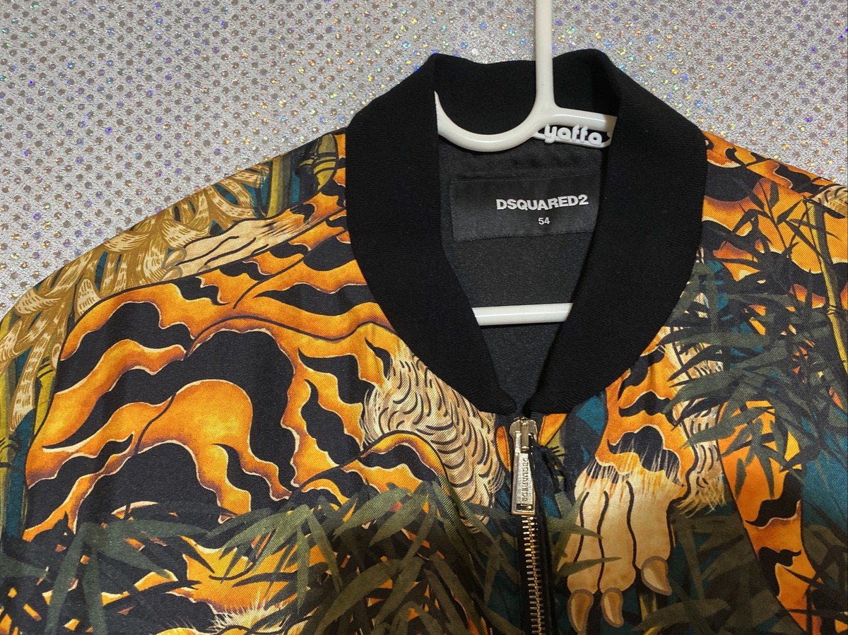 New Mens Dsquared2 Graphic Print Bomber Jacket Size 54